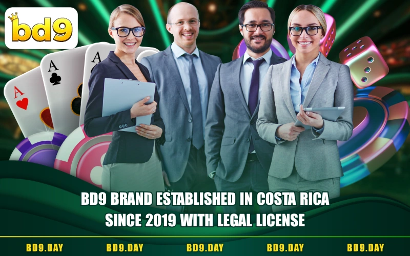 BD9 BRAND ESTABLISHED IN COSTA RICA SINCE 2019 WITH LEGAL LICENSE